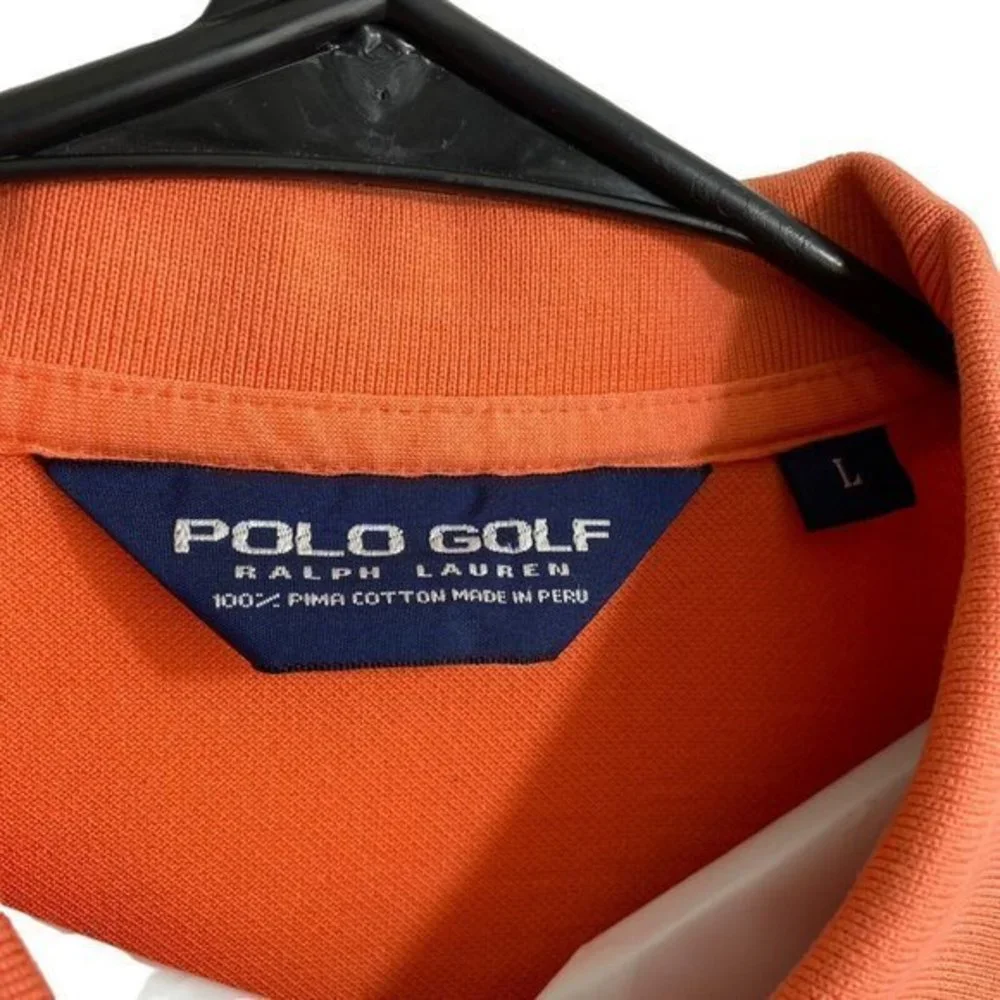 Polo Ralph‎ Lauren Golf Shirt Men's Size L Coral Embroidered Sea Island